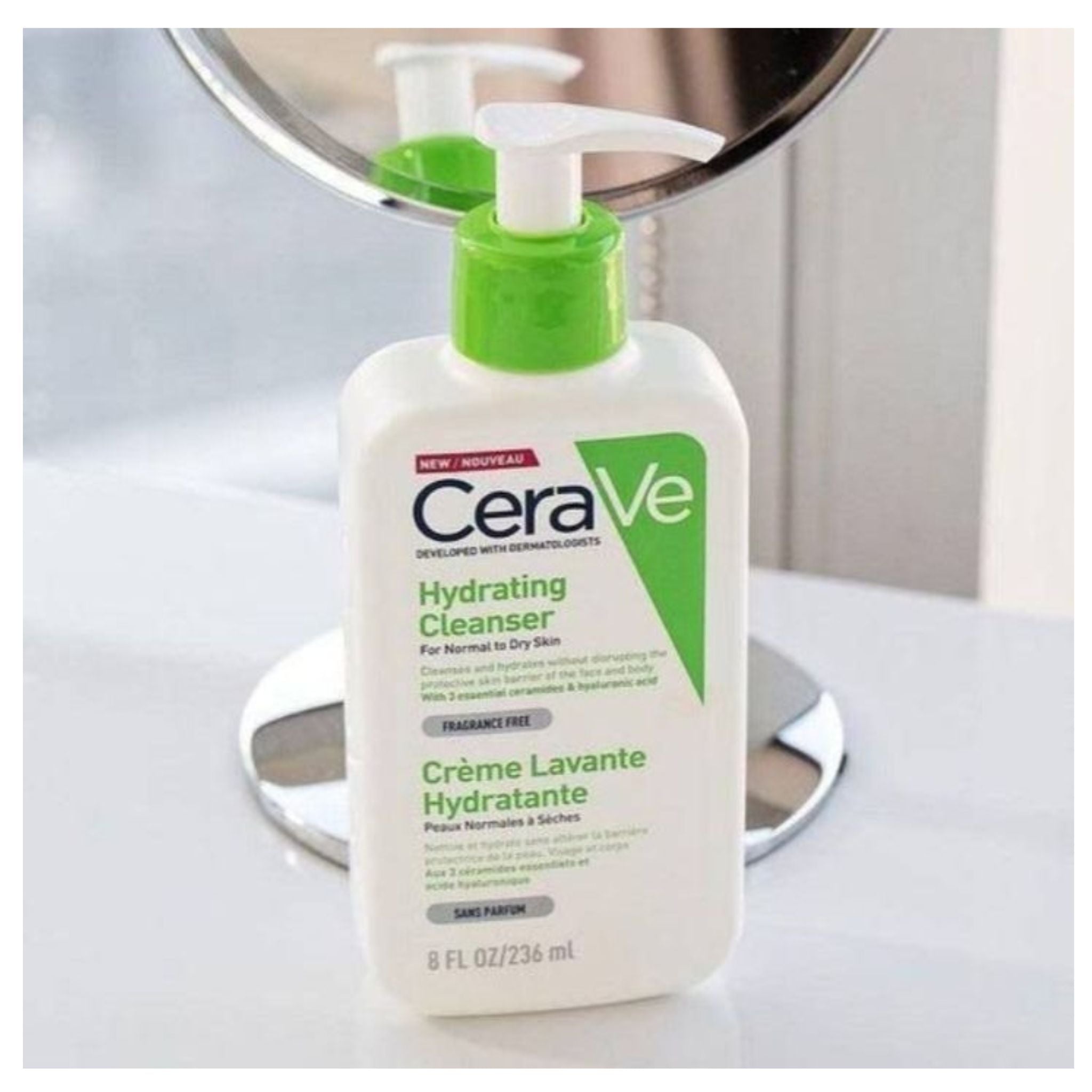 CeraVe Hydrating Facial Cleanser – With Hyaluronic Acid & Ceramides, Moisturizing Face Wash for Normal to Dry Skin (236ml)