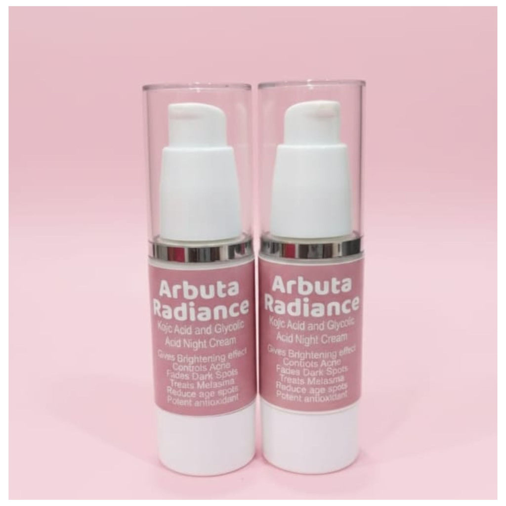 Arbuta Radiance Kojic & Glycolic Acid Night Cream – Skin Brightening, Dark Spot & Melasma Treatment
