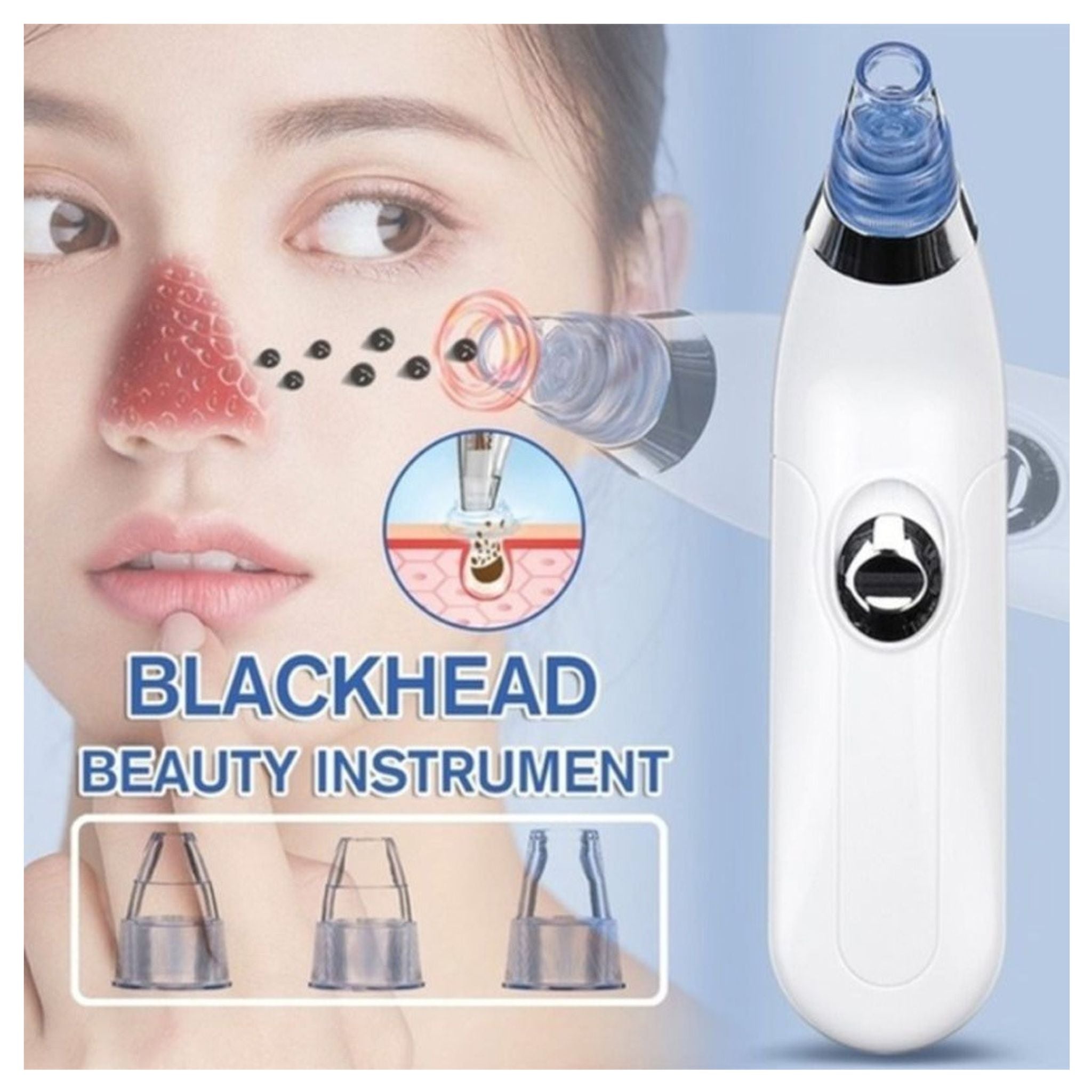 Derma Suction Blackhead Remover Vacuum – Deep Pore Cleansing, Acne & Blackhead Extractor for Clear, Smooth Skin