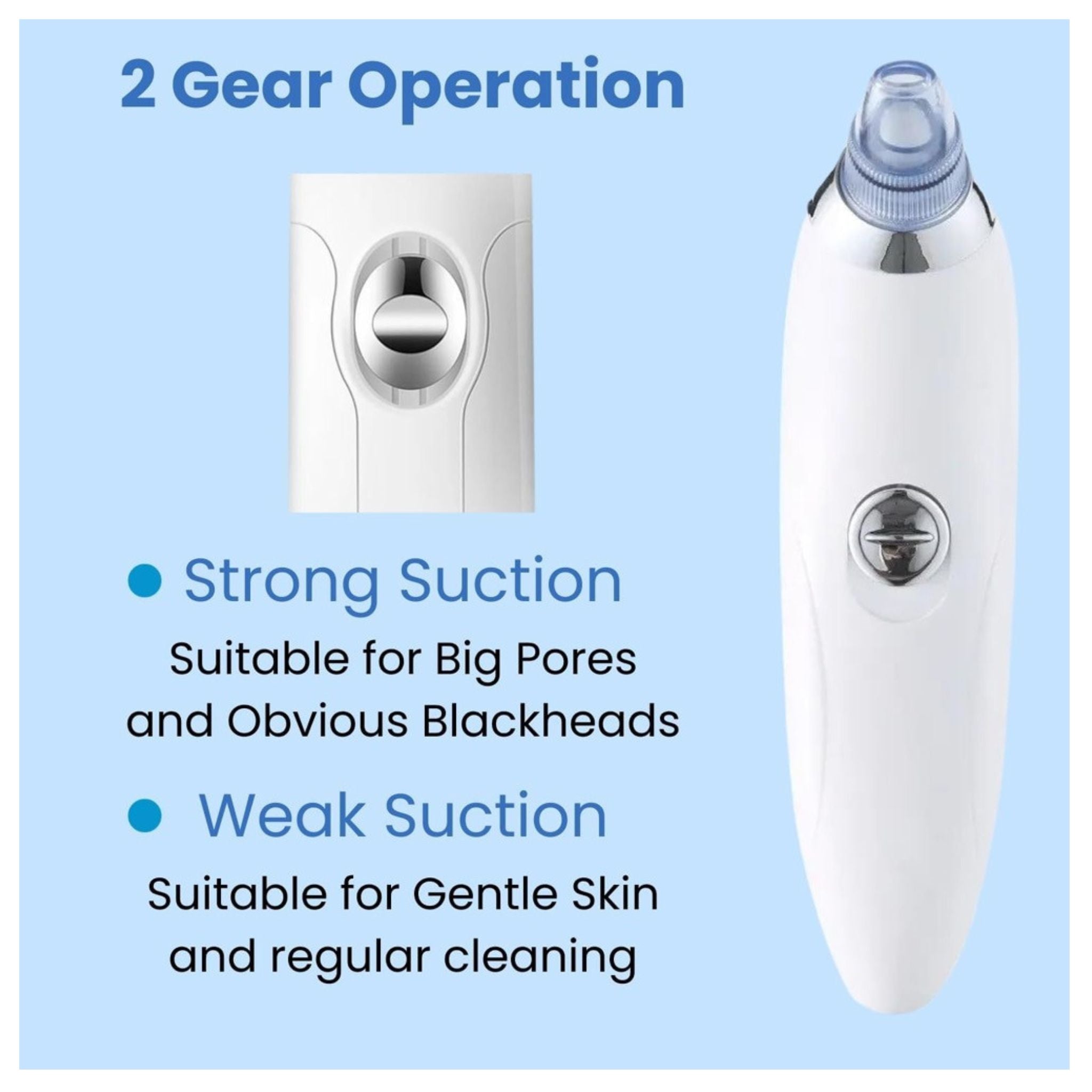 Derma Suction Blackhead Remover Vacuum – Deep Pore Cleansing, Acne & Blackhead Extractor for Clear, Smooth Skin