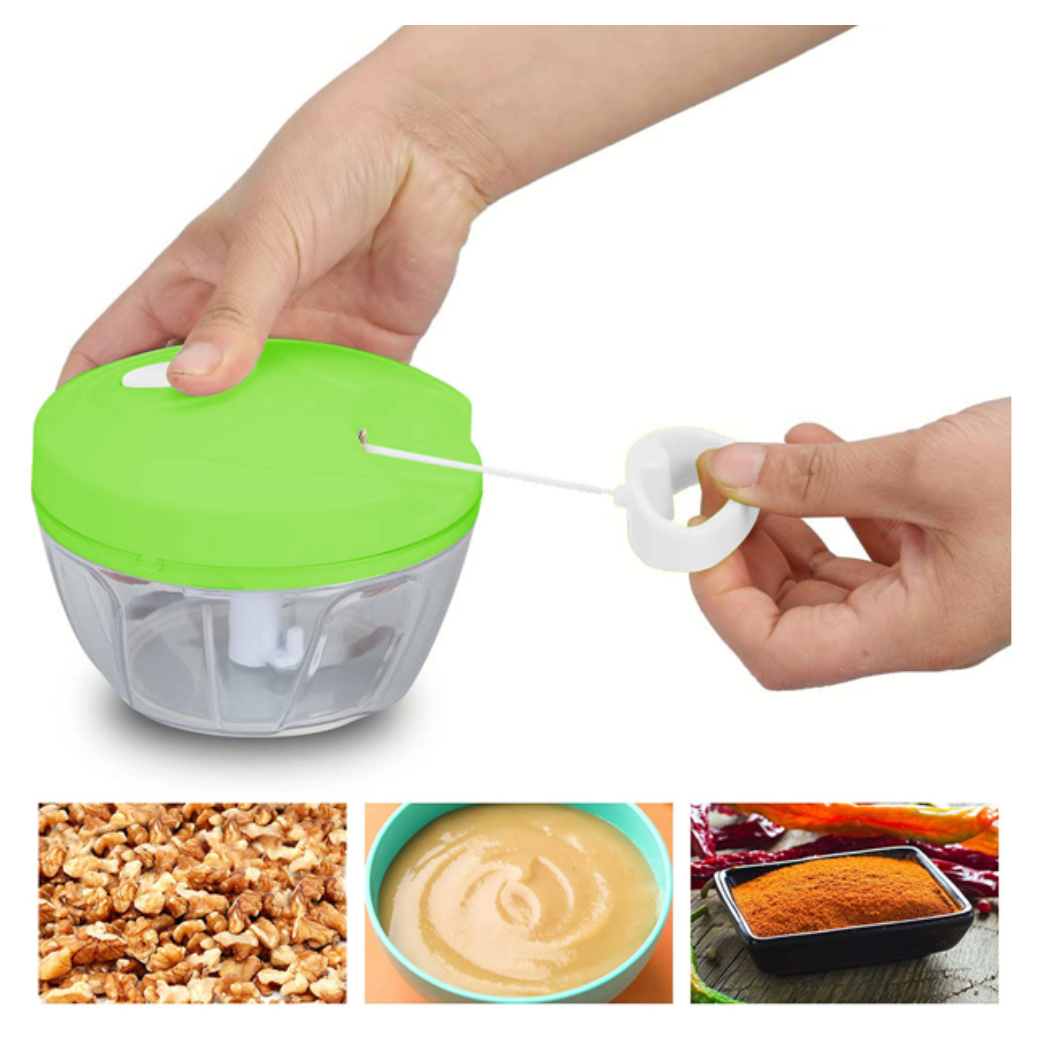 Multi-Function Food Processor - Chopper, Cutter, Grinder, Shredder, Mincer, Mini Garlic Slicer & Slicer for Kitchen (Random Color)