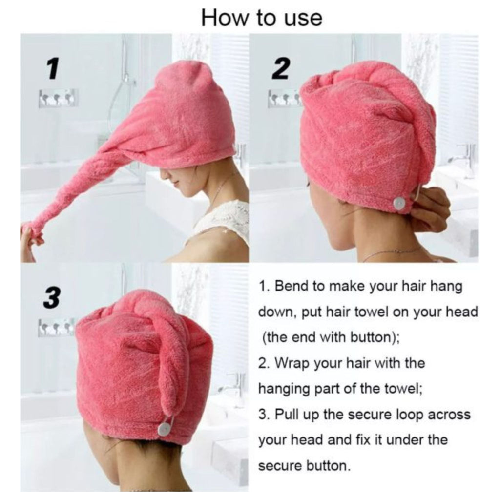 “Soft Quick-Dry Hair Towel Cap – Super Absorbent & Anti-Frizz Turban Wrap for Women”