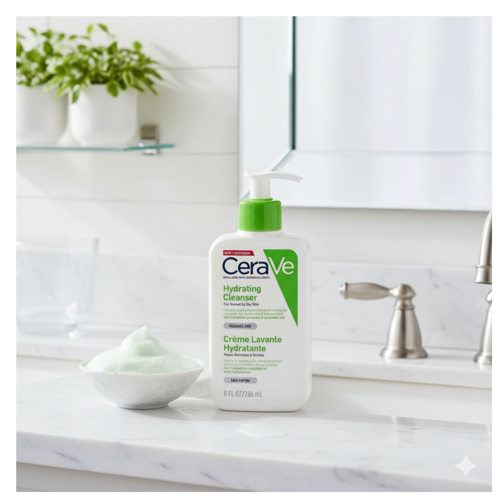 CeraVe Hydrating Facial Cleanser – With Hyaluronic Acid & Ceramides, Moisturizing Face Wash for Normal to Dry Skin (236ml)