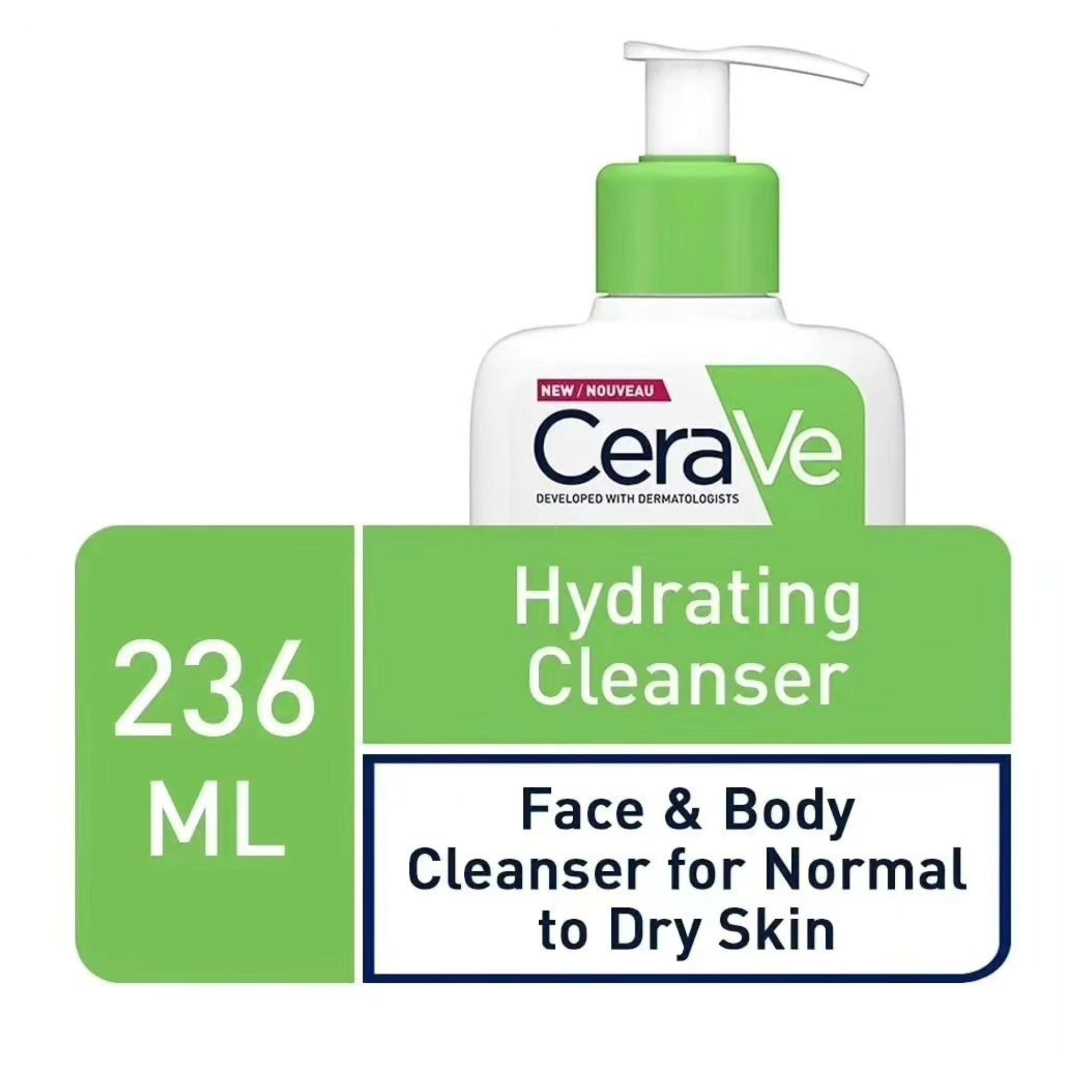 CeraVe Hydrating Facial Cleanser – With Hyaluronic Acid & Ceramides, Moisturizing Face Wash for Normal to Dry Skin (236ml)