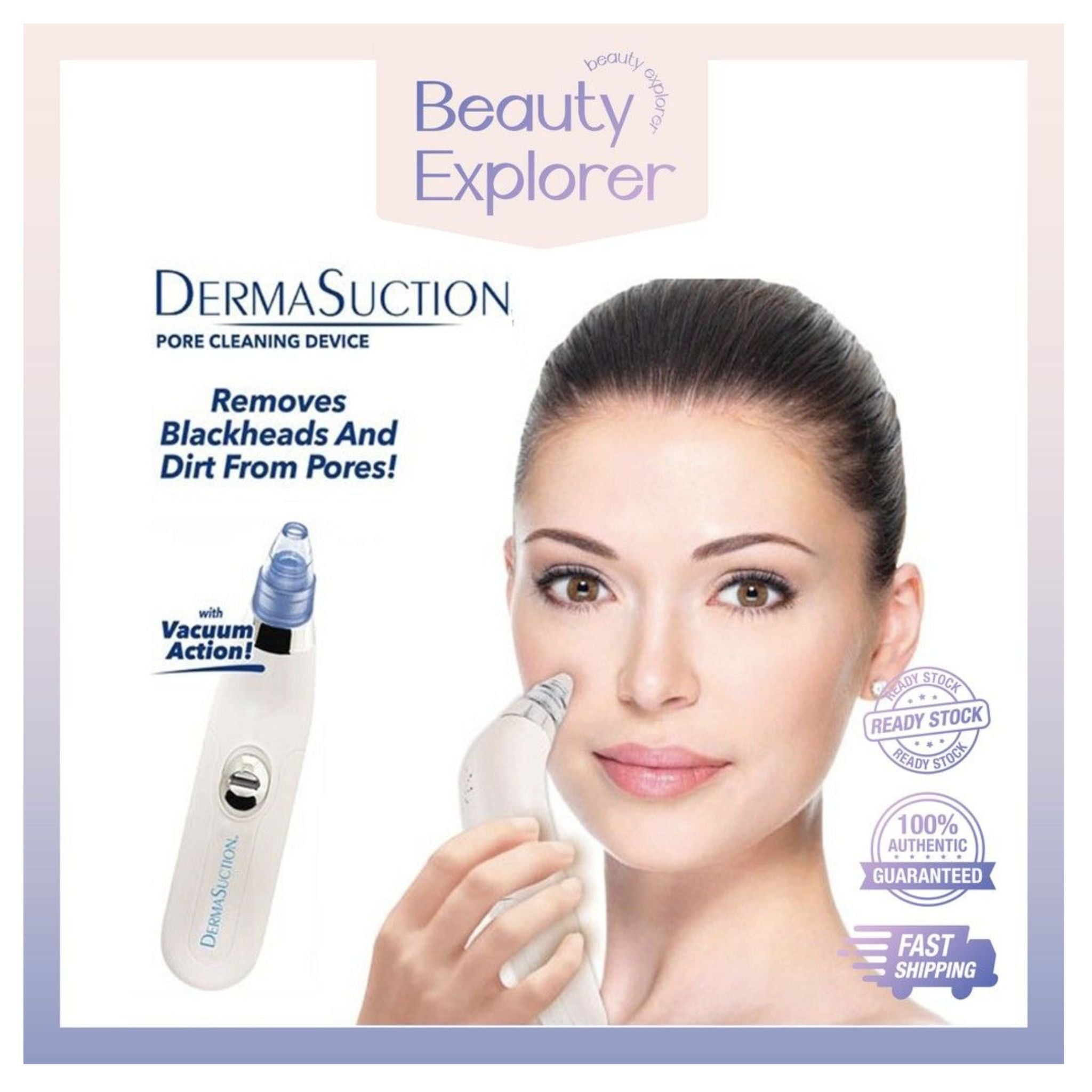 Derma Suction Blackhead Remover Vacuum – Deep Pore Cleansing, Acne & Blackhead Extractor for Clear, Smooth Skin